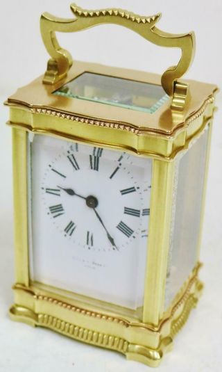 Antique French 8 Day Bronze Ormolu Decoration Timepiece Carriage Clock 3
