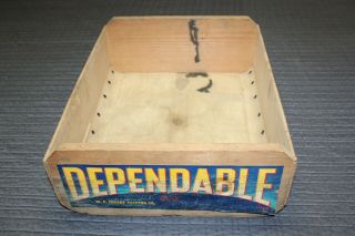 Vintage Wood And Cardboard Blue Anchor Produce Fruit Crate Grape Box California