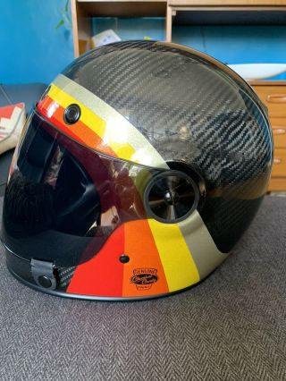 Bell Bullitt Carbon With Tinted And Clear Visor & Bag Small