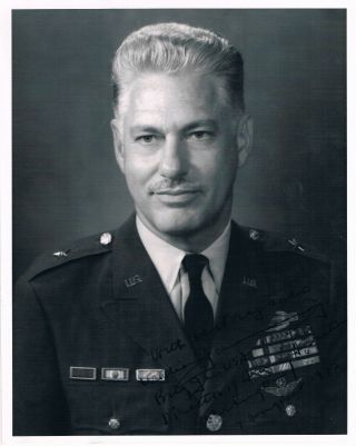 Usa General William J.  Maddox 1922 - 2001 Autograph Signed 8 " X10 " Photo