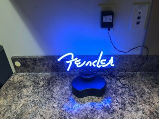 Fender Guitar Neon Light Sign 10 " X4 " Gift Lamp Ship From Usa In Package