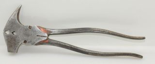 Vintage 10 " Crescent No.  1936 - 10 Fencing Pliers With Textured Grips (inv H789)