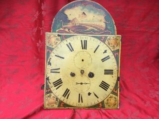 Victorian Painted Dial Grandfather Longcase Clock Movement - 8 Day Movement