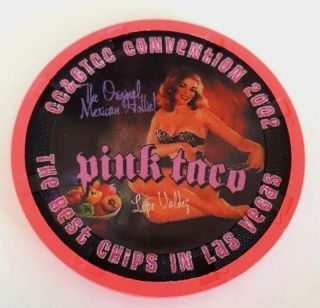 Las Vegas Hard Rock Pink Taco Lupe Valdez Casino Chip - Unc