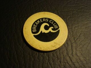 Circa 1926 Breaker’s Beach Crest & Seal Poker Chip