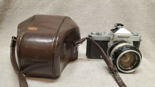 Vintage Nikon Nikomat Camera With Nikkor 1:1.  4 F=50mm Lens