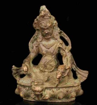 China Hand - Carved Collect Old Bronze Spiritual Tibetan Buddha Statue /ta02