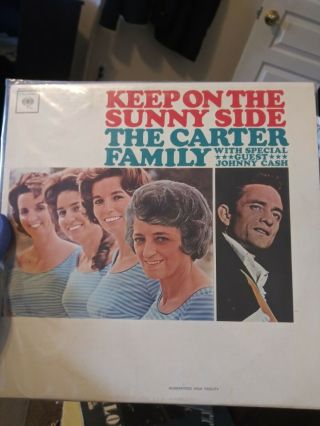 The Carter Family: W/ Johnny Cash: Keep On The Sunny Side Lp Country Record Vg,