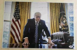 Psa Autograph President Donald Trump Signed Photo - Psa Dna Poster 45 Usa