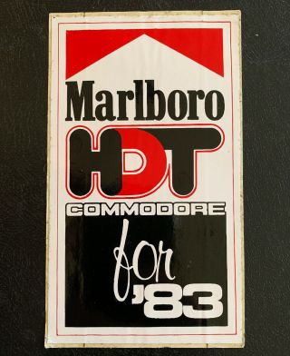 Marlboro / Holden Dealer Team V8 Hdt 1983 Advertising Sticker Rare