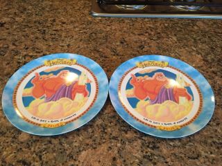 1997 Mcdonalds Collector Plate Disney Hercules Plastic Dish Zeus Greek God Set2