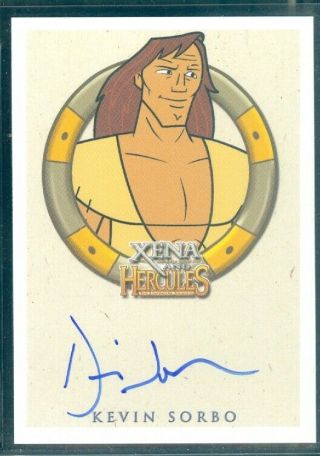 Xena & Hercules Animated Adventures Kevin Sorbo As Hercules Autograph Card