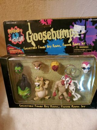 1996 Goosebumps Keychains & Finger Ring Set