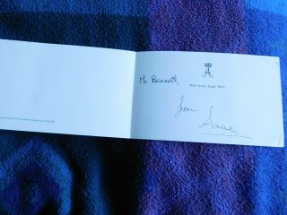 Princess Anne - Lovely Signed Christmas Card