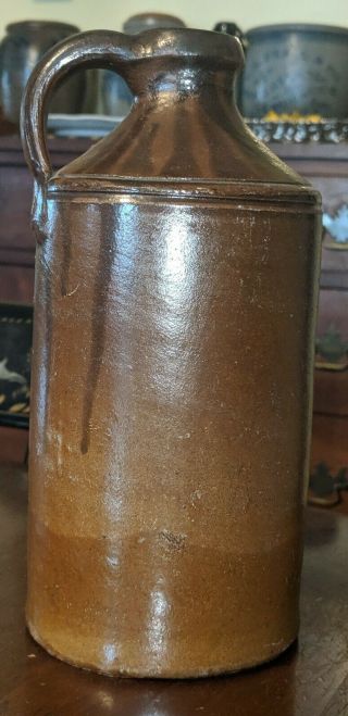 Antique American Stoneware Bottle Form Jug 19th Century 3