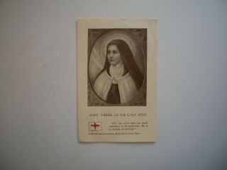 Antique Paper / Piece Of Cloth 3rd Class Relic Sainte Therese Of The Child Jesus