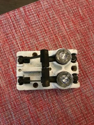 Antique porcelain 25 amp Electrical Knife Switch 2