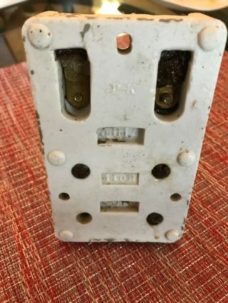 Antique porcelain 25 amp Electrical Knife Switch 3