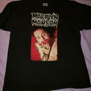 Vintage Marilyn Manson I Am The God Of F T - Shirt Mens Xl Cake And Sodomy