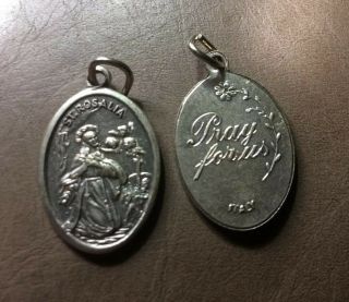 Vintage St.  Rosalia Religious Medal Catholic Devotional Medal