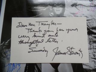 Jimmy Stewart Autograph Signature Als Letter Signed On Index Card 3x5 Auto