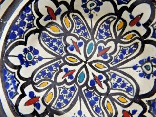VTG MOROCCAN SAFI POTTERY DISH ARABIC MIDDLE EASTERN HAND PAINTED CERAMIC BOWL 2