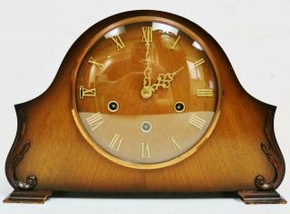 Antique English Smiths Art Deco Westminster Chime Musical 8 Day Mantel Clock