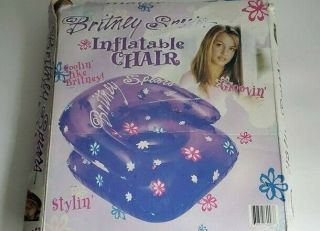 Vtg NOS Y2K 2000 Britney Spears Inflatable Chair Not Doll Concert T - Shirt 2