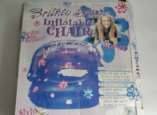 Vtg NOS Y2K 2000 Britney Spears Inflatable Chair Not Doll Concert T - Shirt 3