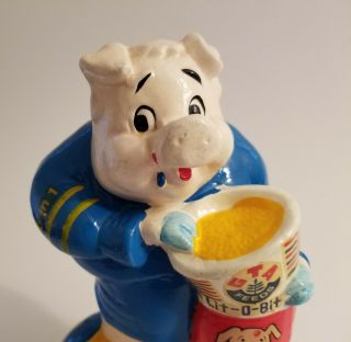 Vintage 6 - In - 1 Gta Feeds Ernie The Pig Coin Bank 8 " Football Player