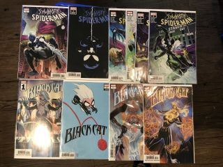 2019 Symbiote Spider - Man Venom 1 - 5 & Black Cat 1 - 3 Marvel Comic Skottie Young Nm
