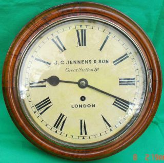 J.  C.  Jennens & Son Great Sutton St London 8 Day Fusee Dial Clock
