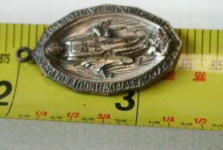 Vintage 1880 Saint Virgin Mary Catholic Medal Charm Pendant 3
