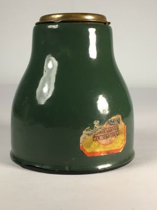 Vintage Small Green Enamel Porcelein Shade 3.  5” Oc White Era Shop Industrial