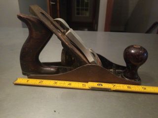 Vintage Stanley Bailey No.  3 Hand Wood Plane - Type 19 Smooth Bottom