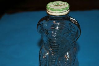 Glass Bottle / Bank: GRAPETTE Family Beverage Syrup Elephant - Shape 1950 ' s 2