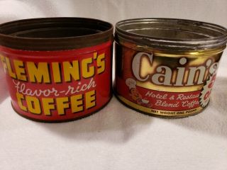 Vintage Coffee Cans - Cain 