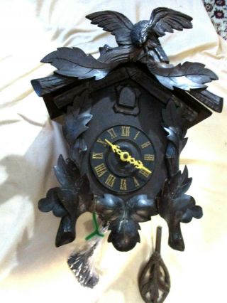 Clock Cuckoo German 30 Hr.  Early 1900 