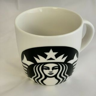 2017 Starbucks Mug 14 Oz Coffee Cup Large Siren Mermaid Black/white