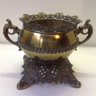 Antique Ornate Brass B & H Trophy Vase Banquet Oil Lamp Bradley & Hubbard Gwtw T