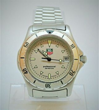 Vintage Tag Heuer 2000 Professional Ss Quartz Mens Watch
