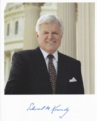 Ted Edward Kennedy Hand Signed 8x10 Photograph Photo ] Autographed
