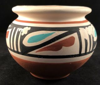 Vintage Native American Art Pottery Signed Toya Jemel Mexico