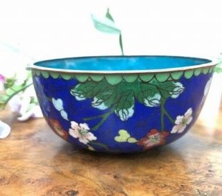 Antique Vintage Chinese Cloisonne Enamel Bowl