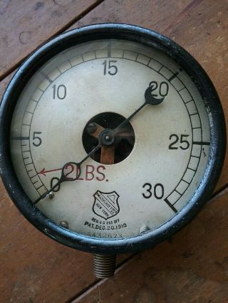 Antique Vintage Ashcroft Pressure Gauge 1910 Altitude York Steampunk