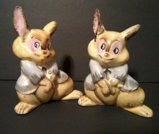 Vintage Shafford Bunny Rabbit Salt & Pepper Shakers,  Great For Easter