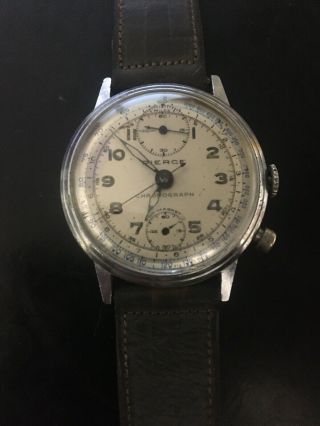 Vintage Pierce One Button Chronograph Mens Watch Non Parts
