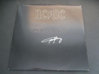 Angus Young Autographed Signed Acdc Back In Black Vinyl Lp