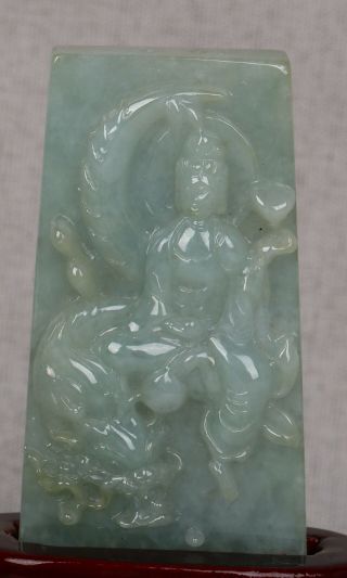 Certified 2 Color Natural Jade Jadeite Statue Sculpture Bodhisattva 菩萨 R070012
