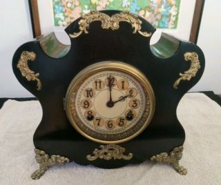 French Victorian Style Haven Ormolu Cast Iron Mantel Clock Parts